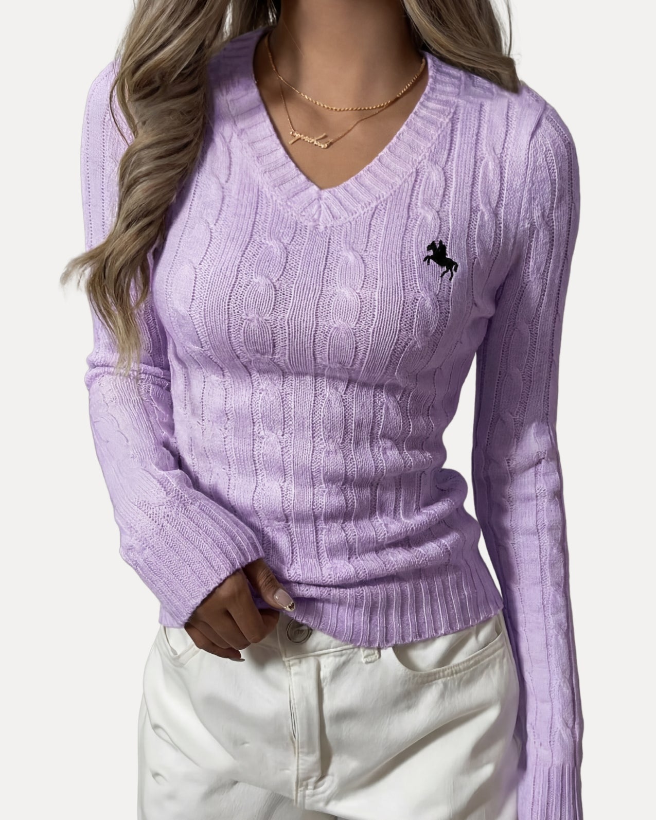 Knit V-Neck Sweater