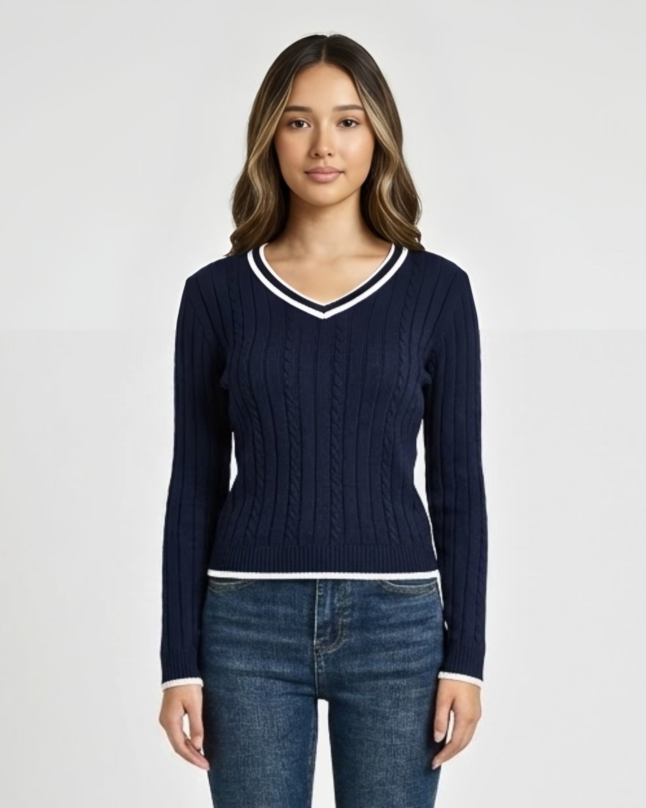 V Knit Sweater