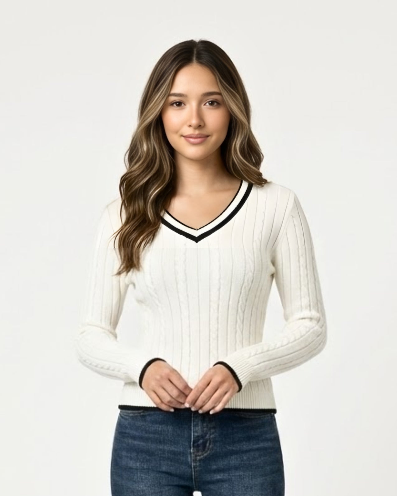 V Knit Sweater